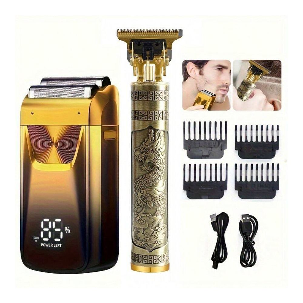 Men'S Grooming Razor Kit - Electric Shaver, Beard Trimmer, Hair Clipper,