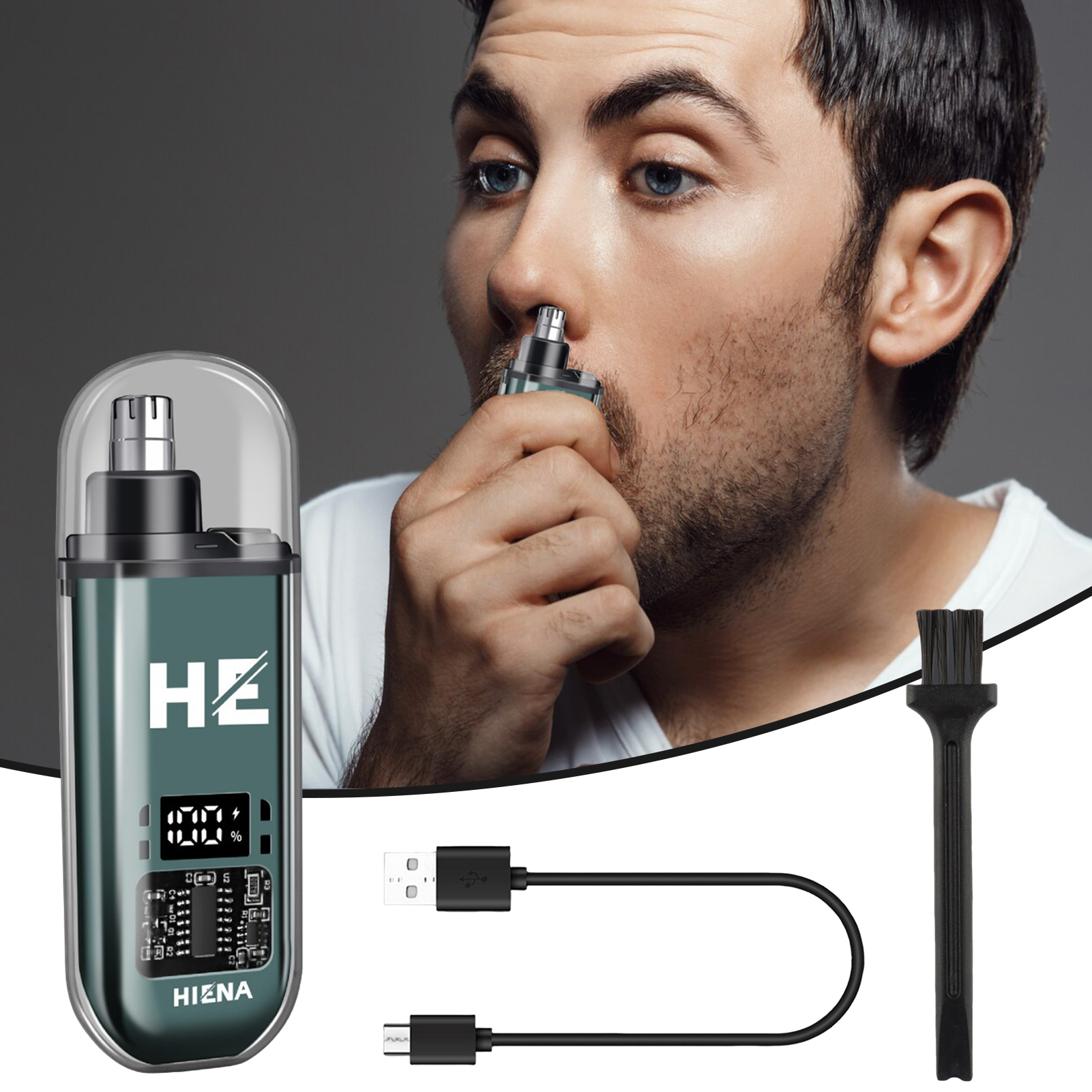 Beard Trimmer Cordless - HIENA Nose Hair Trimmer Mini Pocket