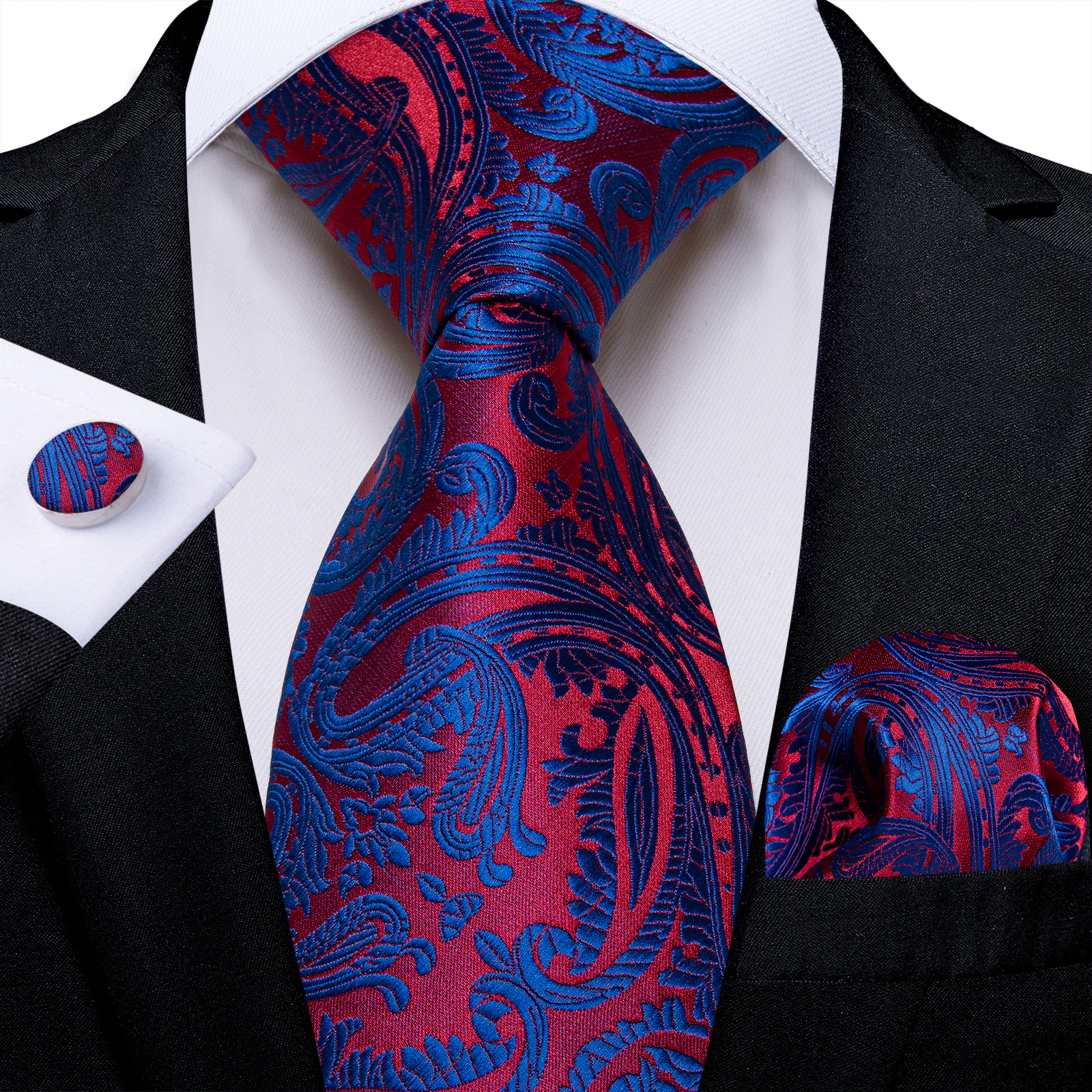 Men Tie with Luxury Blue Cryst - Men'S Grooming Set Gift 评论和价格