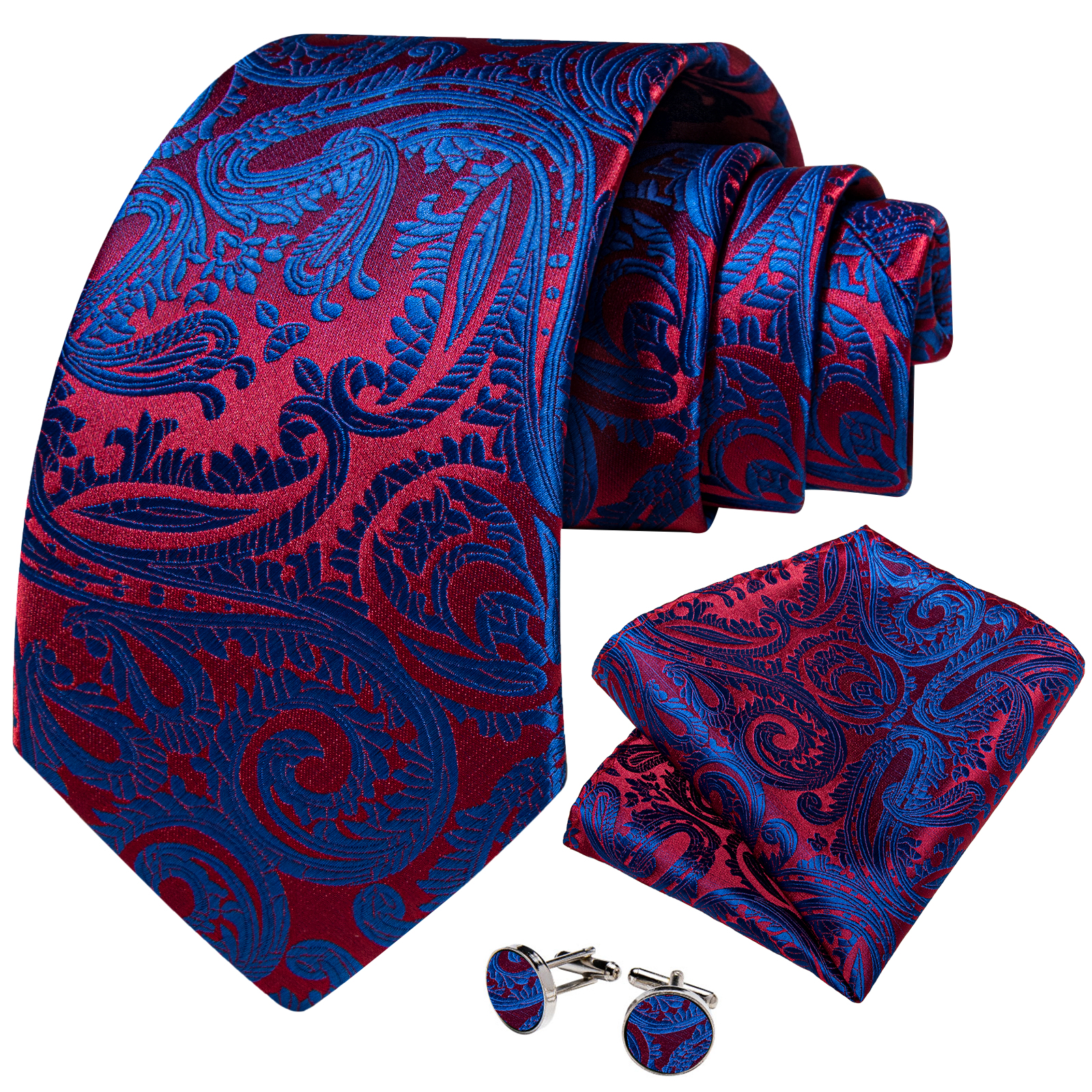 Men Tie with Luxury Blue Cryst - Men'S Grooming Set Gift 评论和价格