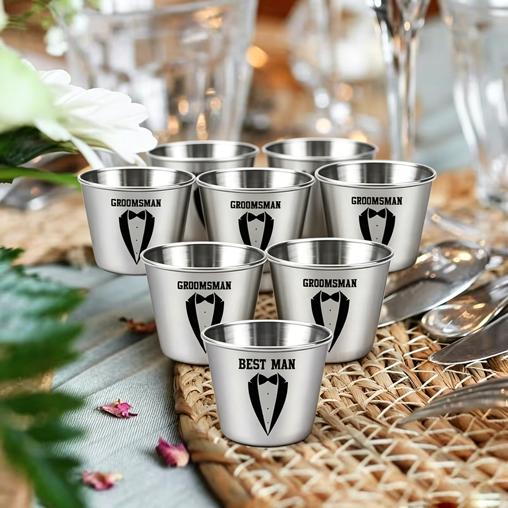 Custom Groomsman Shot Glass Se - Men'S Grooming Set Gift 评论和价格