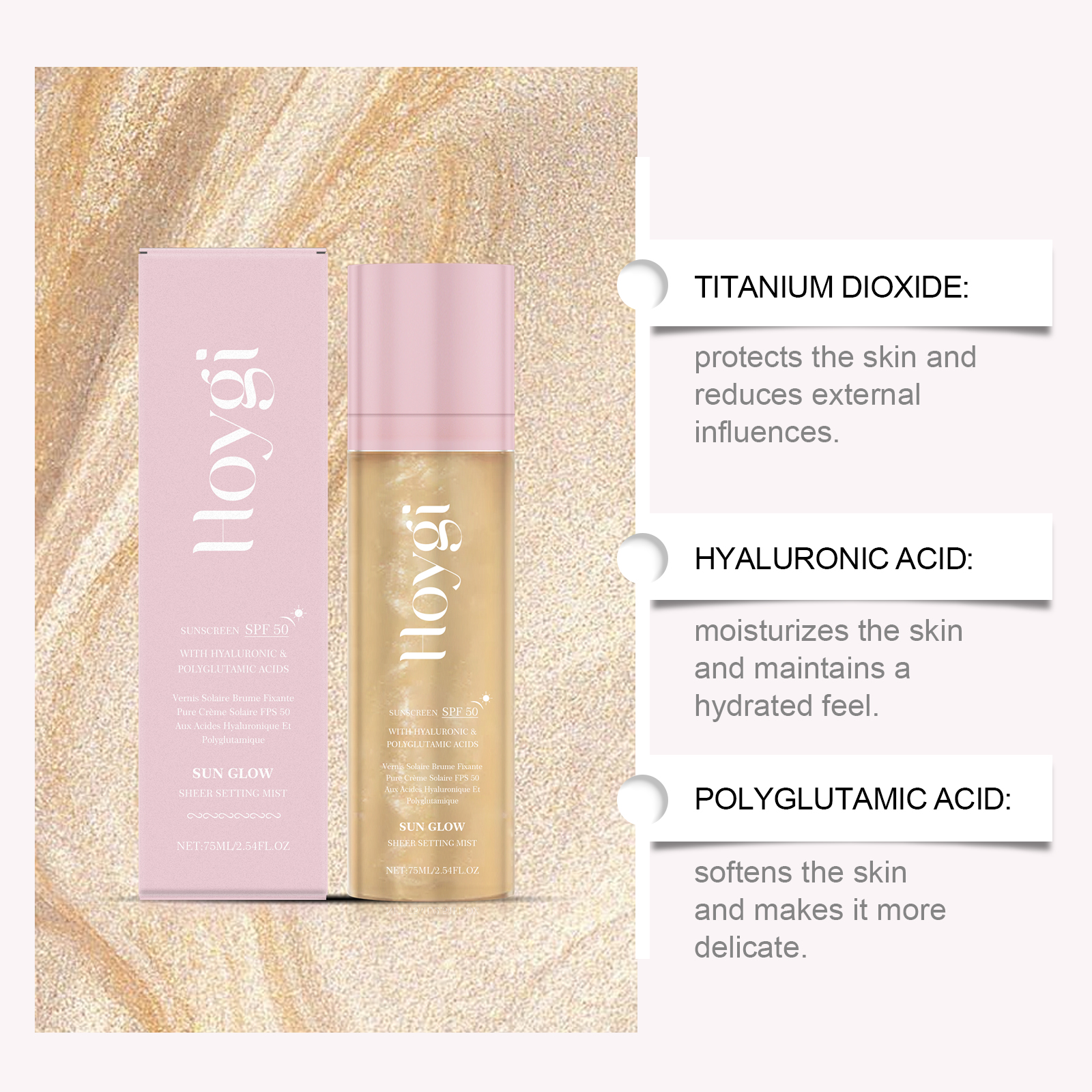 Hoygi 75ML SPF 50 Sheer Settin - Face Moisturizer Spf 评论和价格