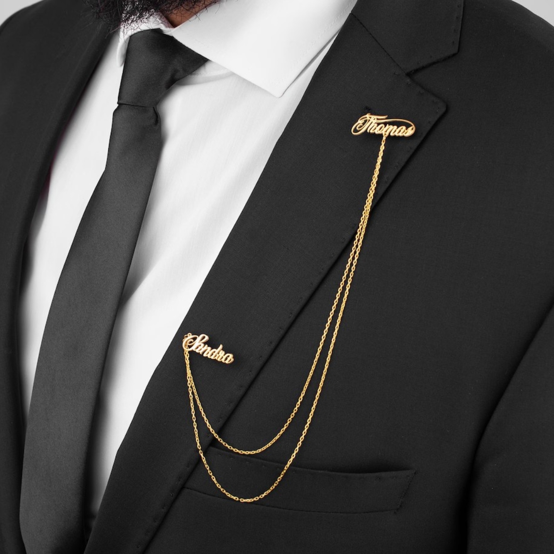 Custom Double Name Brooch Men  - Men'S Grooming 评论和价格