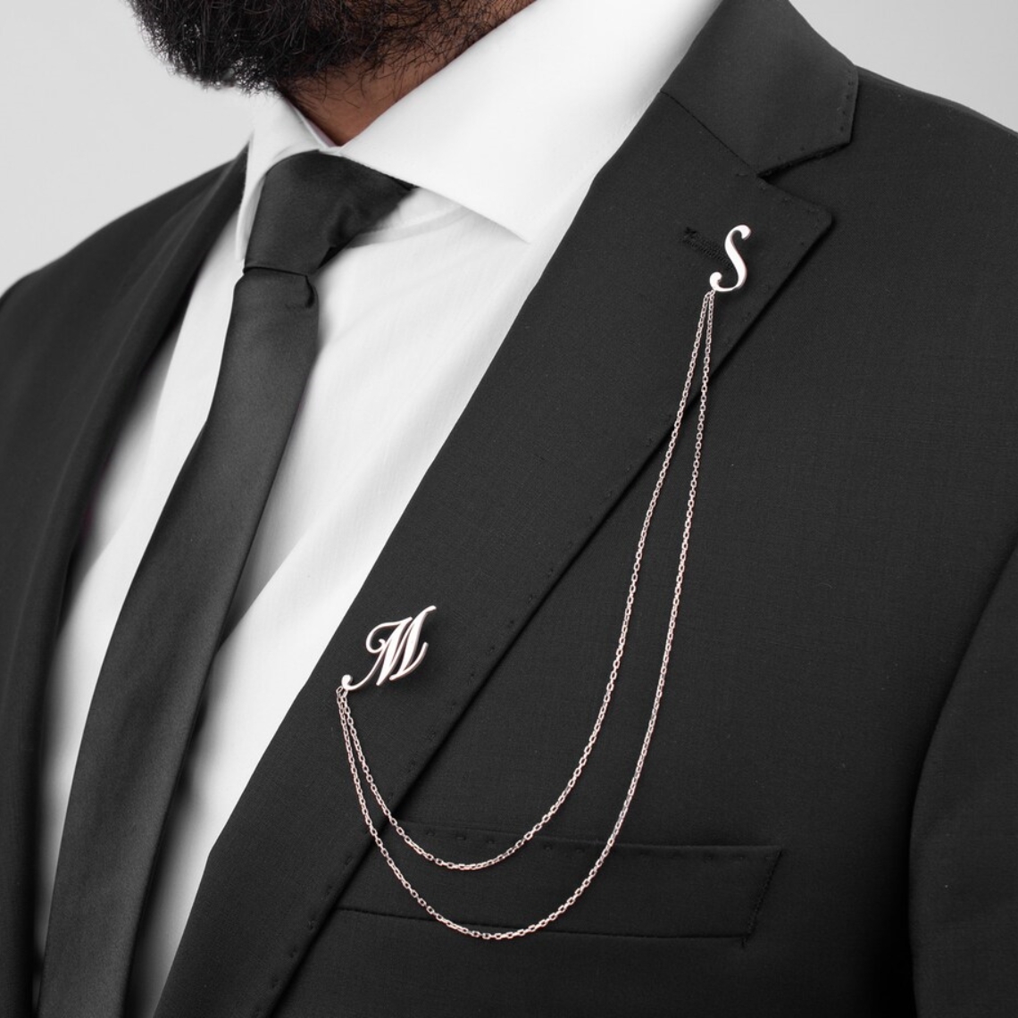 Custom Double Name Brooch Men  - Men'S Grooming 评论和价格