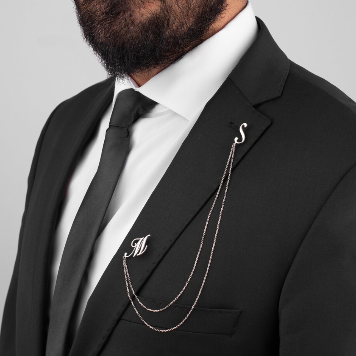Custom Double Name Brooch Men  - Men'S Grooming 评论和价格