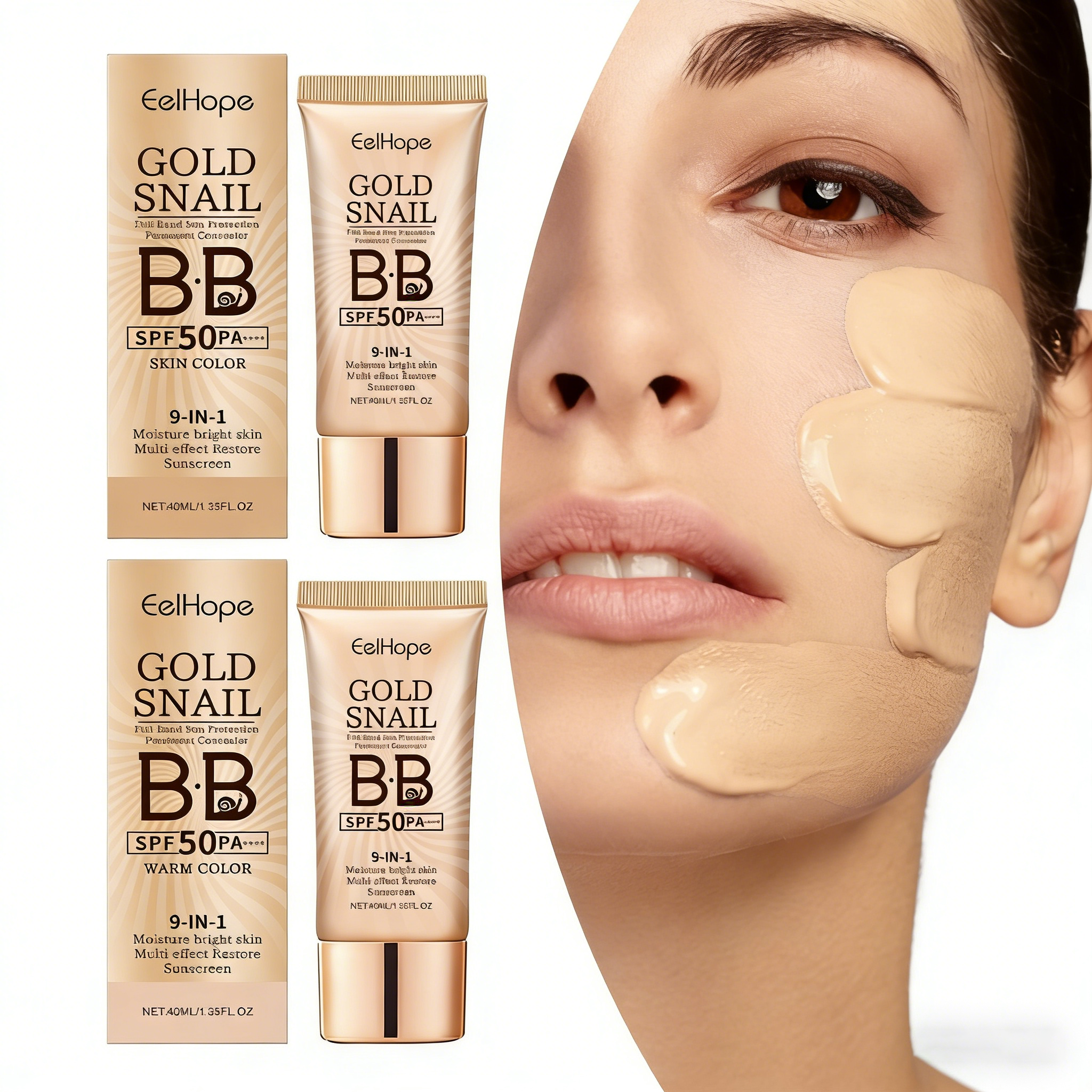 Gold Snail Sunscreen BB Cream  - Face Moisturizer Spf 评论和价格