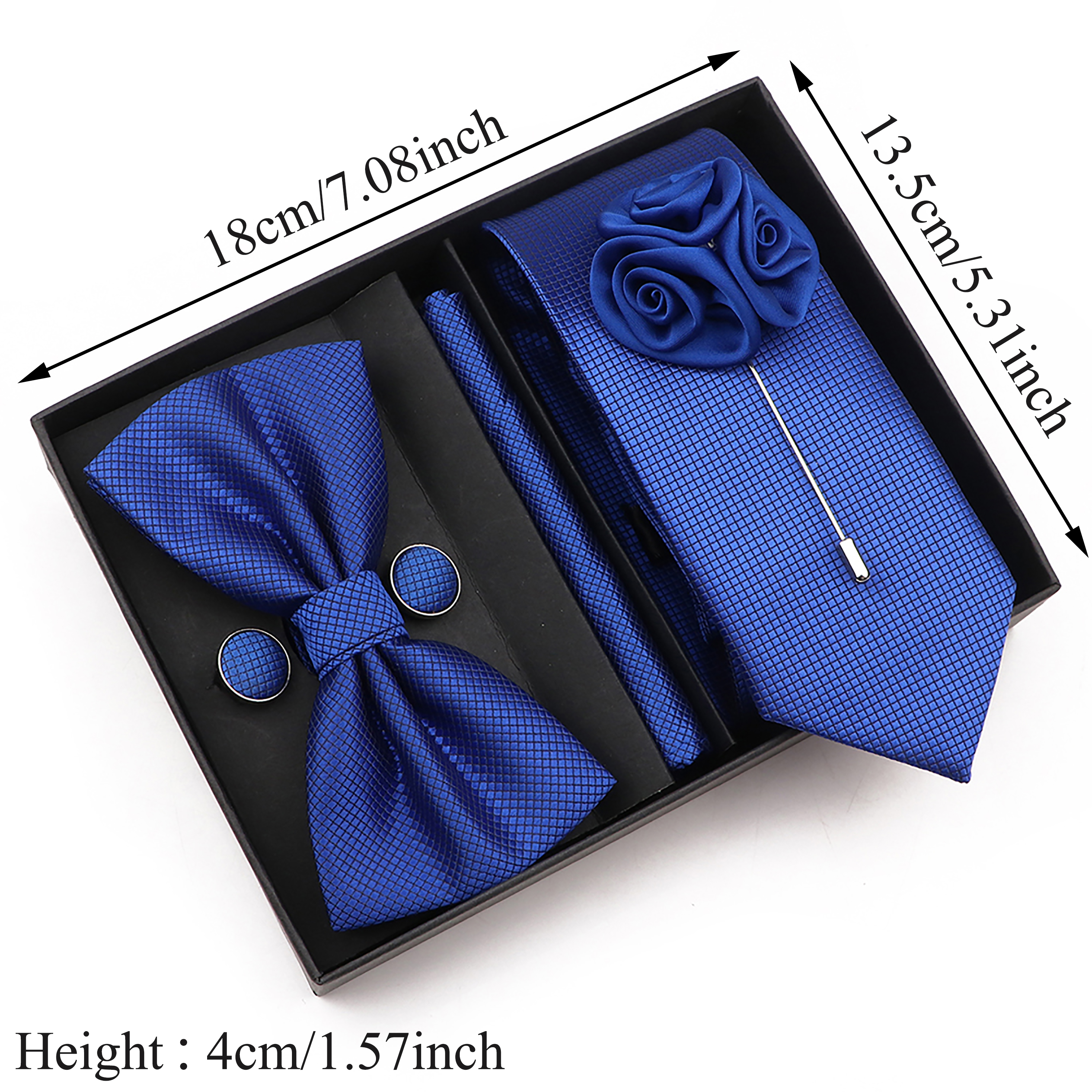 New Style Tie Set Solid Color  - Men'S Grooming Set Gift 评论和价格