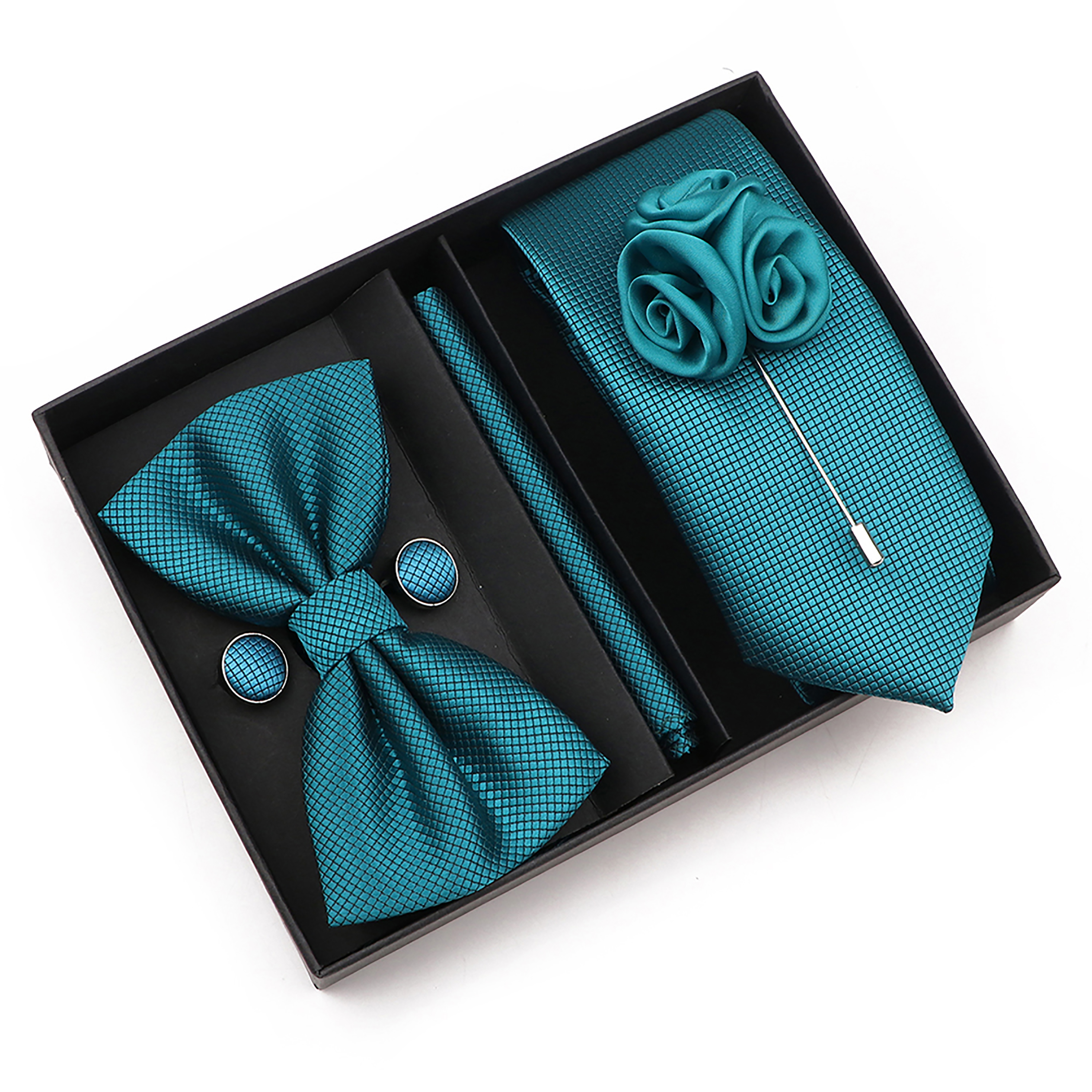New Style Tie Set Solid Color  - Men'S Grooming Set Gift 评论和价格