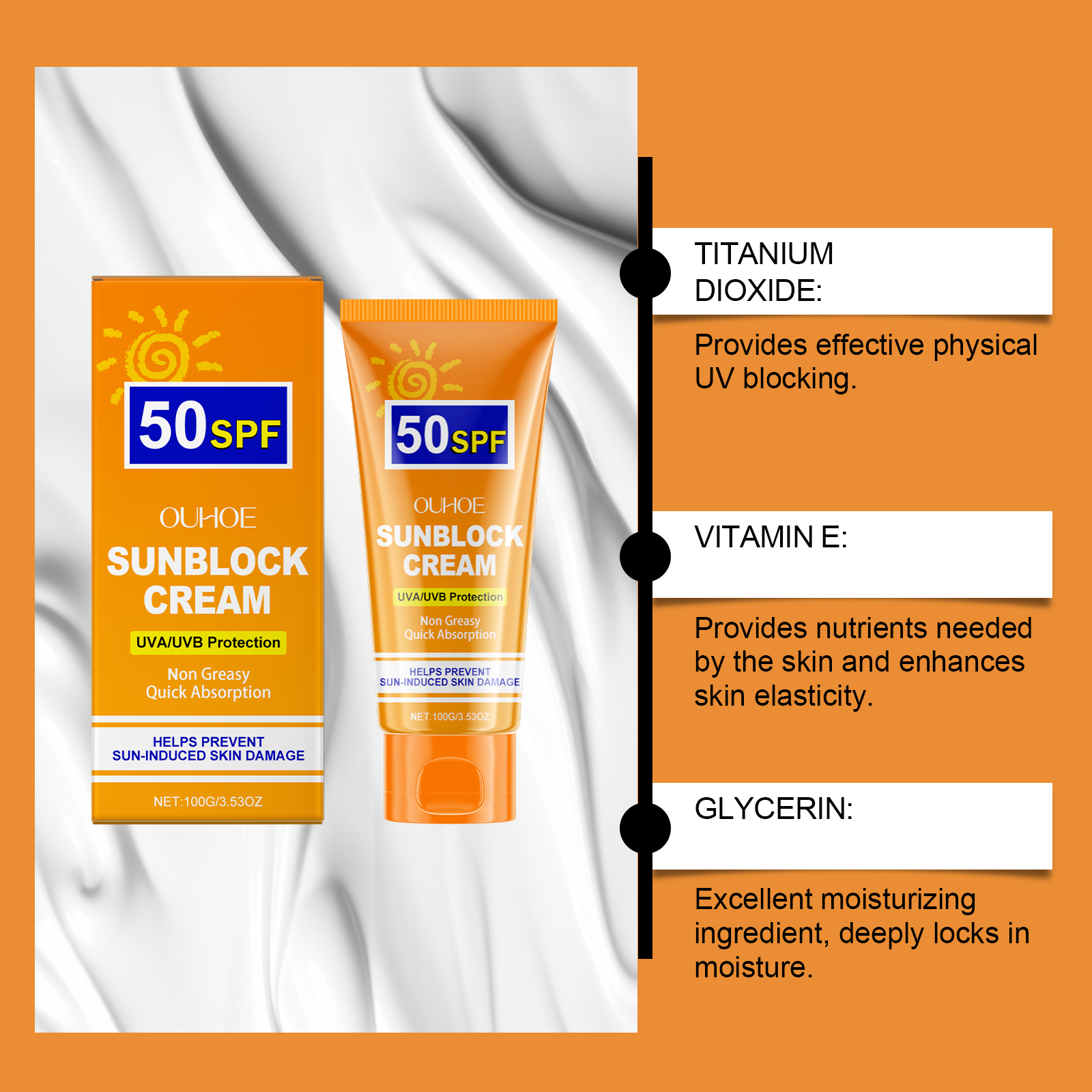 Facial Body Sunscreen SPF50 Wh - Face Moisturizer Spf 评论和价格