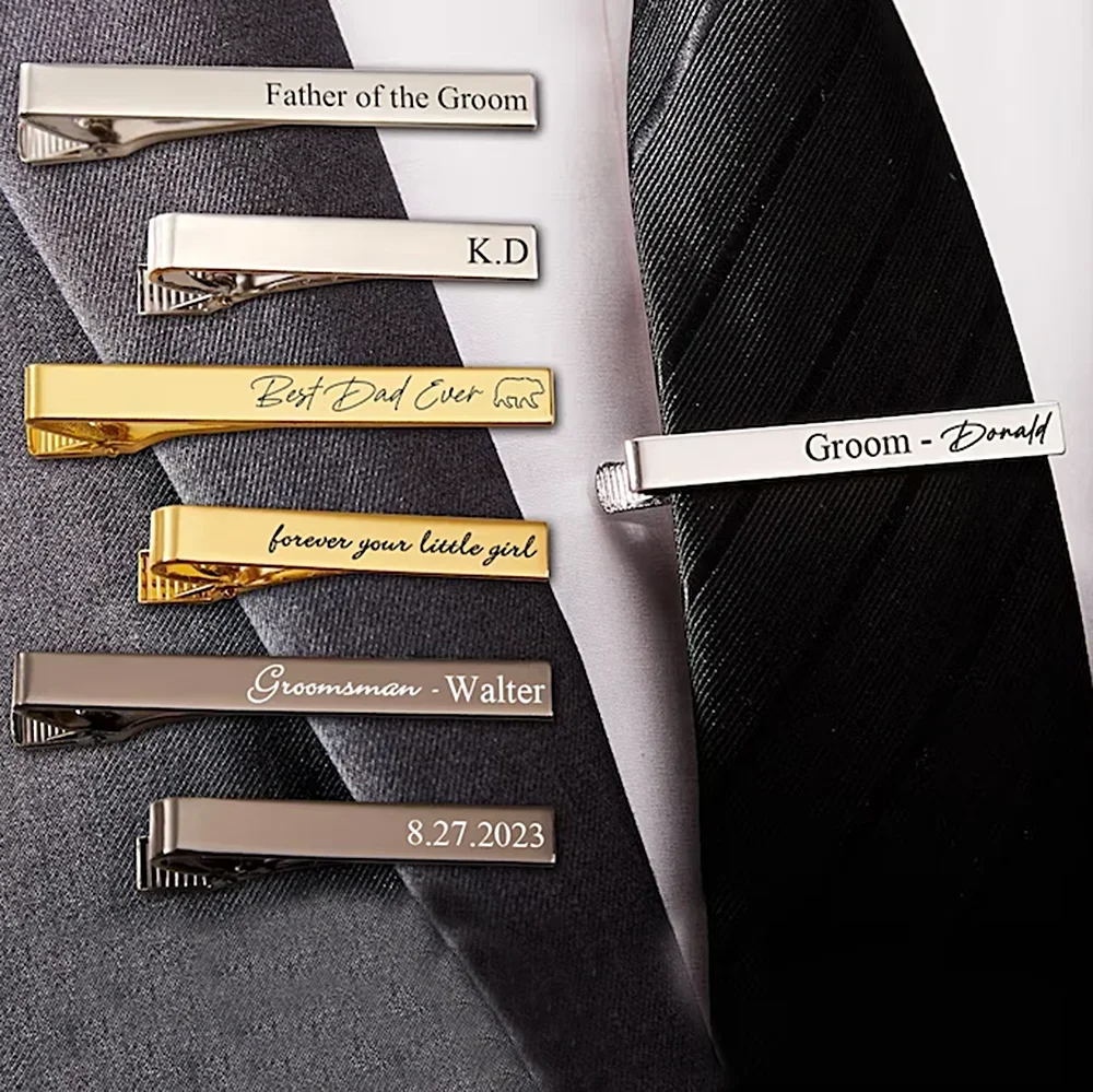 New Custom Carved Name Tie Cli - Men'S Grooming 评论和价格