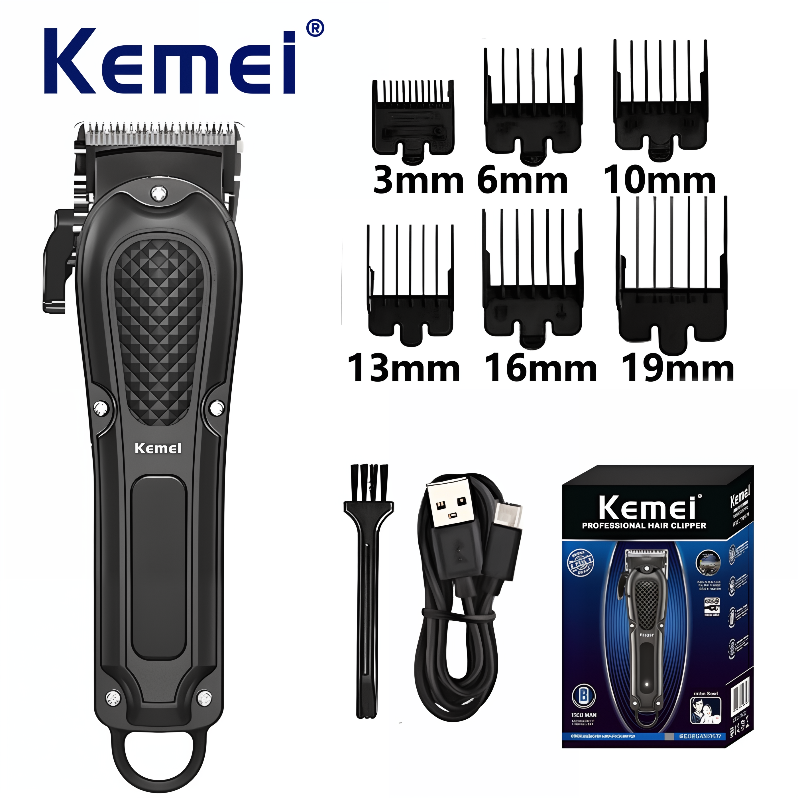 Kemei KM-1071 Electric Hair cl - Beard Trimmer Cordless 评论和价格