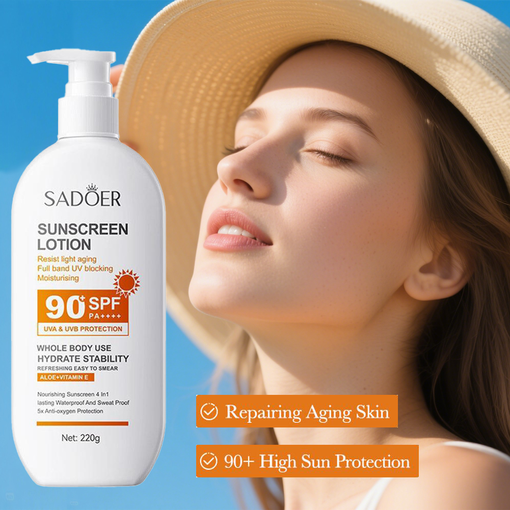 220g Sunscreen Cream SPF 90+ U - Face Moisturizer Spf 评论和价格