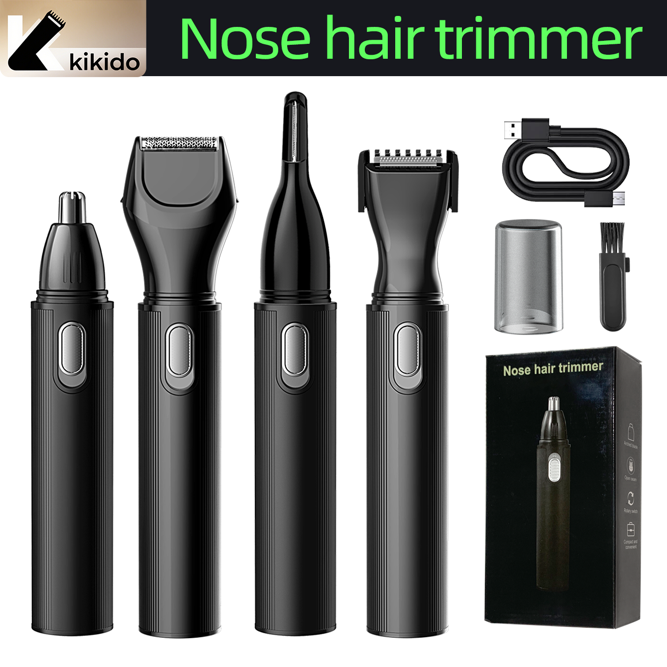 KIKIDO 4 in 1 Nose Hair Trimme - Beard Trimmer Cordless 评论和价格