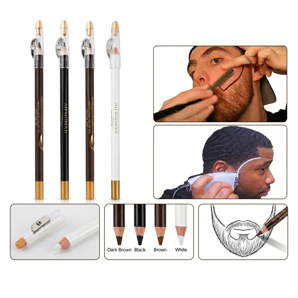 Pro Barber Hairline Pencil wit - Men'S Grooming Eyebrow Shape 评论和价格