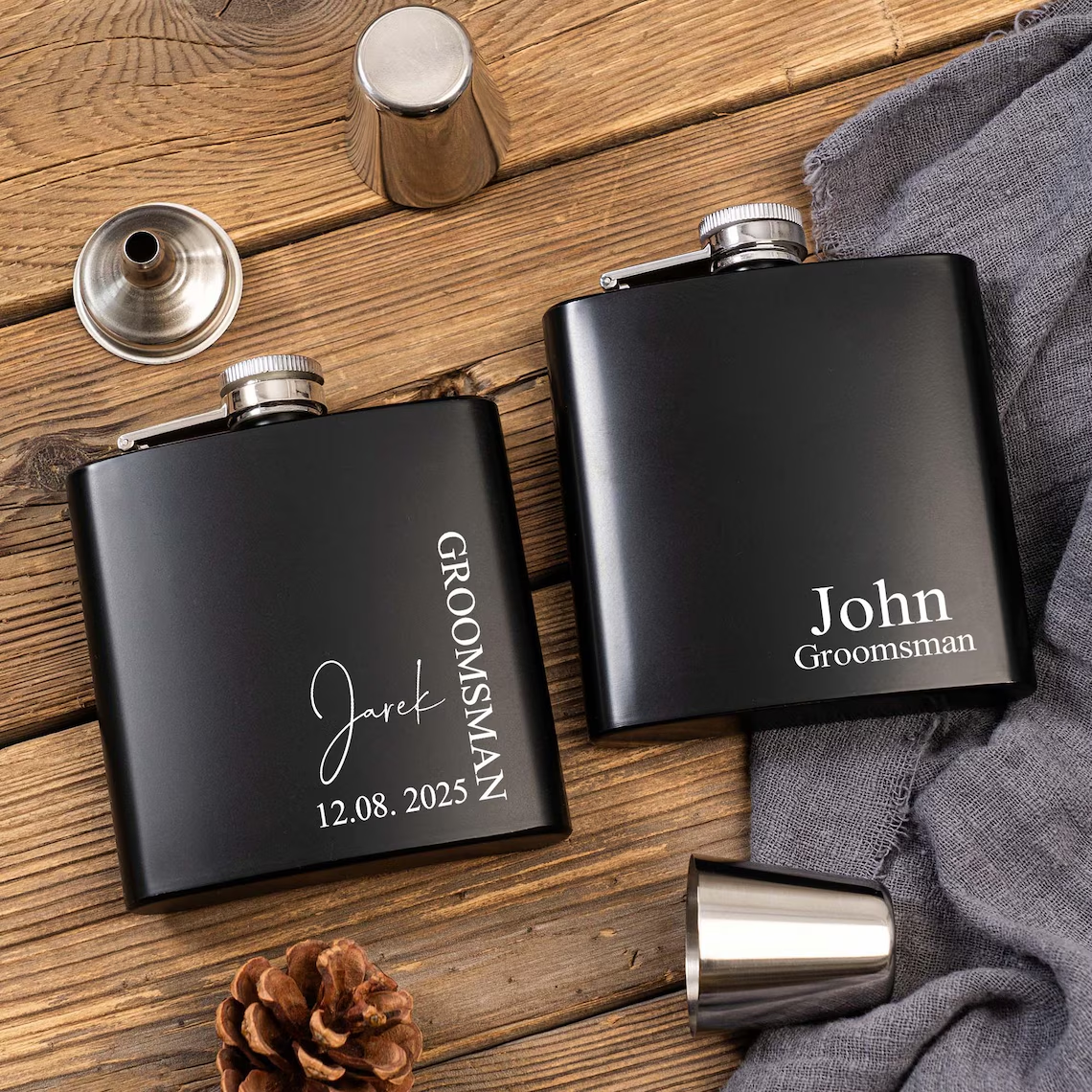 Personalized Name Hip Flask Se - Men'S Grooming Set Gift 评论和价格