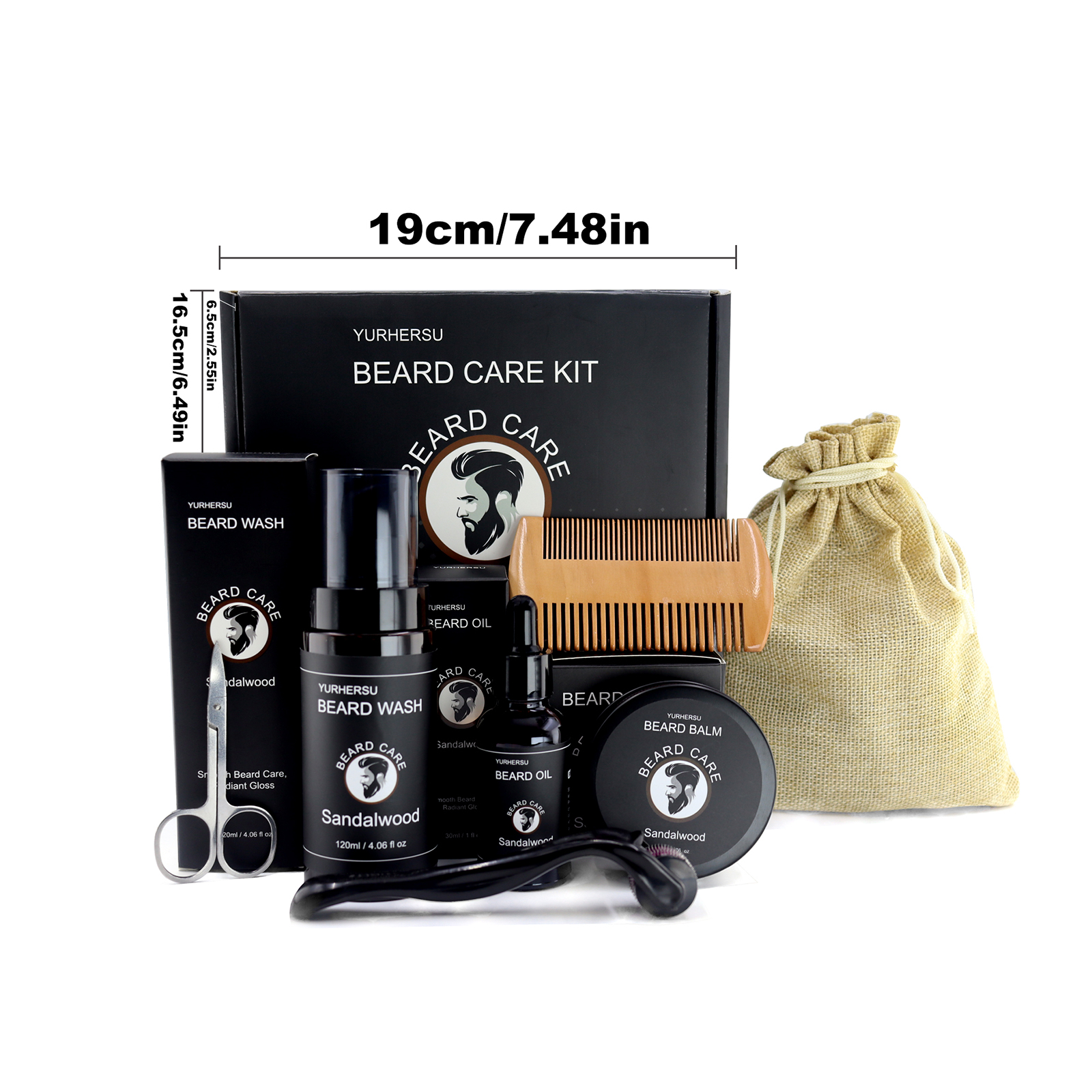 7Pcs Beard Care Kit for Men, G - Men'S Grooming Set Gift 评论和价格